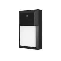 Euri Lighting 15.8W LED Wall Pack, Semi Cut-Off, 1600 lm, 120V, Selectable CCT, Black