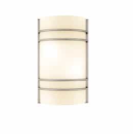 9W LED Ringed Wall Sconce w/ Frosted Glass, 900 Lumens, 3000K