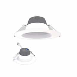 6-in 13W LED Retrofit Downlight, 0-10V Dim, Selectable Lumens, 120V, 2700K, White