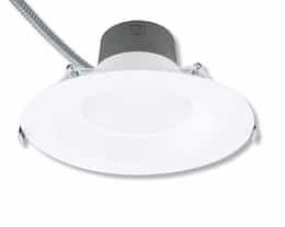 4-in 14W LED Downlight, Lumen Adjustable, 120V-277V, 4000K, White