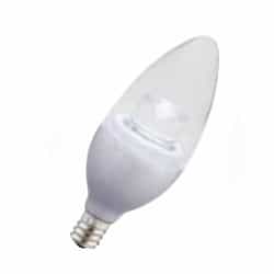 4.5W LED B11 Chandelier Bulb, Dim, 82 CRI, E12, 300lm, 120V, 3000K, CR