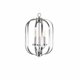 40W Victoria Small Entry Pendant Light, 3-Light, Brushed Nickel