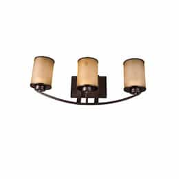 60W Lexington Vanity, 3-Light, Tea Stain Glass, Oil Rubbed Bronze