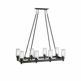 60W Sonora Island Pendant, 8-Light, 120V, Matte Black