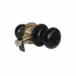 Baron Mushroom Door Knob, Entry, Matte Black