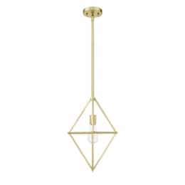 Gomez Pendant Light, 1-Light, Geometric Open Cage, Champagne Gold