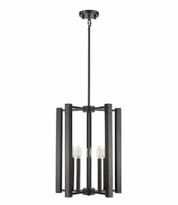 60W Samara Pendant Light, 5 Light, Matte Black