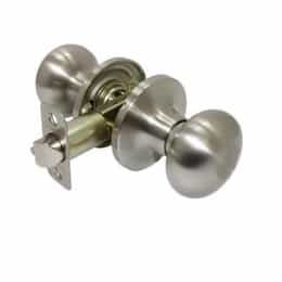 Baron Mushroom Door Knob, Passage, Satin Nickel