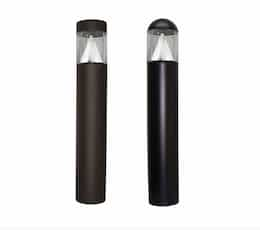 15W LED Bollard Light w/ Reflector, Flat Top, 120V-277V, 4000K, Black