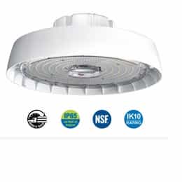 236W LED Round High Bay, Damp Location BB, 120-277V, 5000K, Frosted