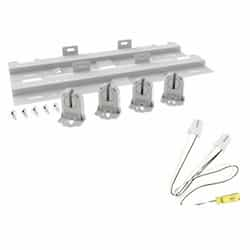 ILP Lighting 2x2 LED Troffer Bracket Kit for T8 Tubes, 2-Lamp, Unshunted