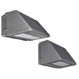 ILP Lighting 21W Wall Pack w/ 14W BBU, Full Cut-Off, T2, 120V-277V, 3000K, White