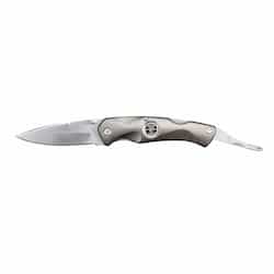 Stainless Steel Electrician's Pocket Knife with #2 Phillips Screwdriver