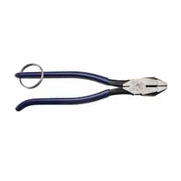 Slim Ironworker Pliers with Tether Ring, Blue
