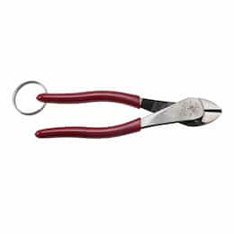 High Leverage Diagonal Cutting Pliers with Tether Ring, Red