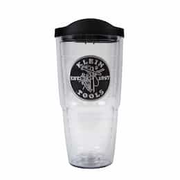 Klein Tools 24 oz Lineman Logo Tervis Tumbler, Clear/Gray