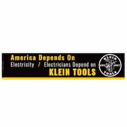 "Electricians Depend on Klein Tools" Bumper Sticker