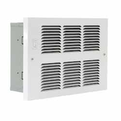 3600 BTU/H Small Hydronic Wall Heater, 100 Sq Ft, 80 CFM, 120V, White