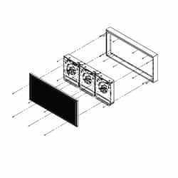 Surface Mounting Box for KAWH Wall Heaters, Triple Unit, White