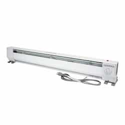 King Electric 4-ft 1000W Portable Baseboard Heater, 100 Sq Ft, 8.3 Amp, 120V, White