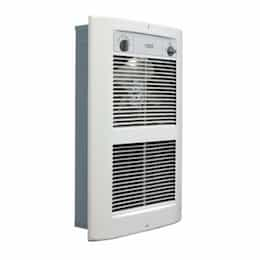 2750W Large Designer Wall Heater, 300 Sq Ft, 185 CFM, 18.7 Amp, 120V, White Dove