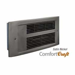 250W/1750W Designer Wall Heater, 225 Sq Ft, 75 CFM, 208V, Satin Nickel