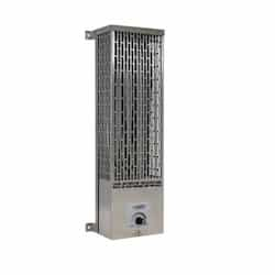 750W Compact Radiant Utility Heater, 100 Sq Ft, 120V, Gray