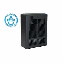 600W/1200W Wet Location Wall Heater, 120 Sq Ft, 85 CFM, 120V, White