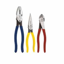 3 Piece Plier Set, Dipped Handle