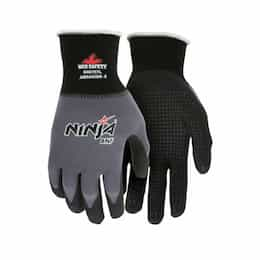 Ninja BNF Gloves, 15 Gauge Nylon & Spandex, Gray, Large