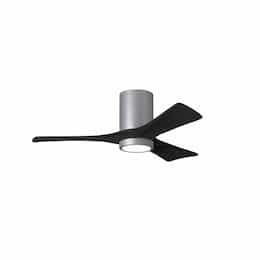 42-in 17W Irene LK Ceiling Fan w/ LED Light Kit, DC, 6-Speed, 3-Black Blades, Nickel