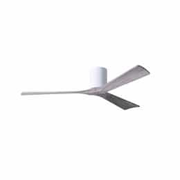 52-in 32W Irene-3H Ceiling Fan w/Remote, DC, 6-Speed, 3-Barn Wood Blades, Gloss White