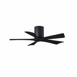 42-in 25W Irene Ceiling Fan, DC, 6-Speed, 5-Black Blades, Black