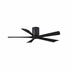 52-in 31W Irene Ceiling Fan, DC, 6-Speed, 5-Black Blades, Black