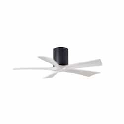 42-in 25W Irene Ceiling Fan, DC, 6-Speed, 5-White Blades, Black