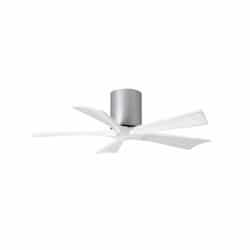 42-in 25W Irene Ceiling Fan, DC, 6-Speed, 5-White Blades, Nickel