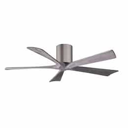 52-in 32W Irene-5H Flush Mount Ceiling Fan, Barn Wood Blades, Pewter