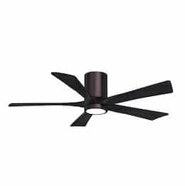 52-in 31W Irene-5H Ceiling Fan w/ Light Kit, Black Blades, Bronze