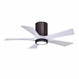 42-in 31W Irene-5H Ceiling Fan w/ Light Kit, White Blades, Bronze