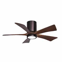 42-in 31W Irene-5H Ceiling Fan w/ Light Kit, Walnut Blades, Bronze