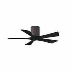 42-in 25W Irene Ceiling Fan, DC, 6-Speed, 5-Black Blades, Bronze