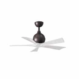 42-in 25W Irene Ceiling Fan, DC, 6-Speed, 5-White Blades, Bronze