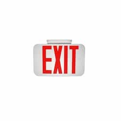 2W Emergency Exit Sign, 120V-277V, Red