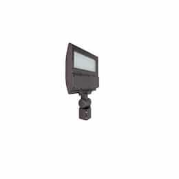 124W LED Flood Light w/ Knuckle Mount & Sensor, 400W MH Retrofit, Dim, 5000K, Bronze