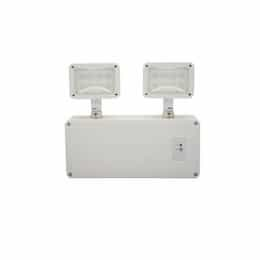 4.5W LED Dual Head Emergency Light, 85 lm, 120V-277V, White