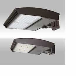 200W LED Area Light w/Wall, Type 4W, 120V-277V, Selectable CCT, Bronze