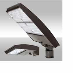 MaxLite 150W LED Area Light w/ Arm, Wide, 120V-277V, Selectable CCT, Bronze