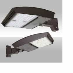 200W LED Area Light w/ Arm, Wide, 120V-277V, Selectable CCT, Bronze