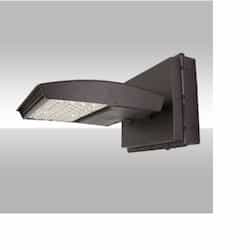 200W LED Area Light w/Wall, Type 3M, 120V-277V, Selectable CCT, Bronze
