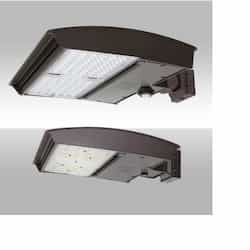 200W LED Area Light w/Wall, Type 4N, 120V-277V, Selectable CCT, Bronze